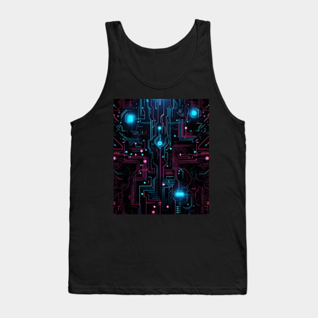 Techno patern Tank Top by ArtWearSplash